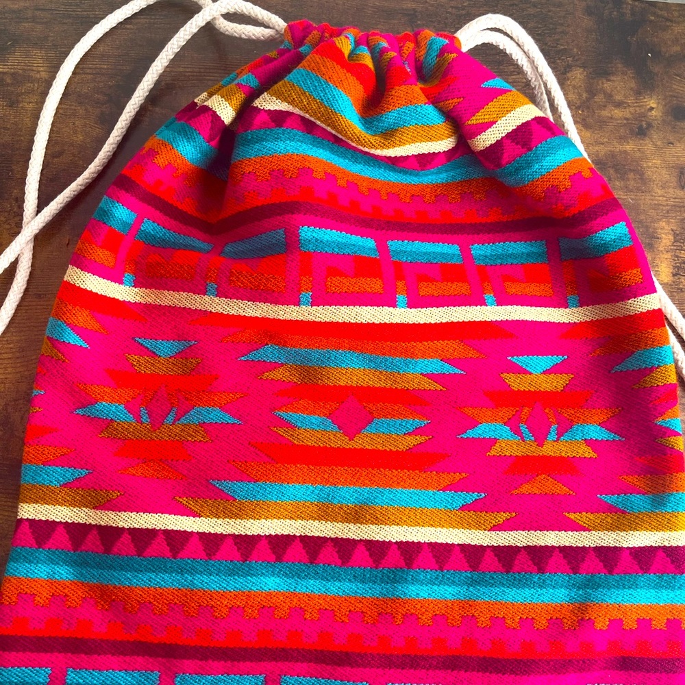Bohemian style draw string bag